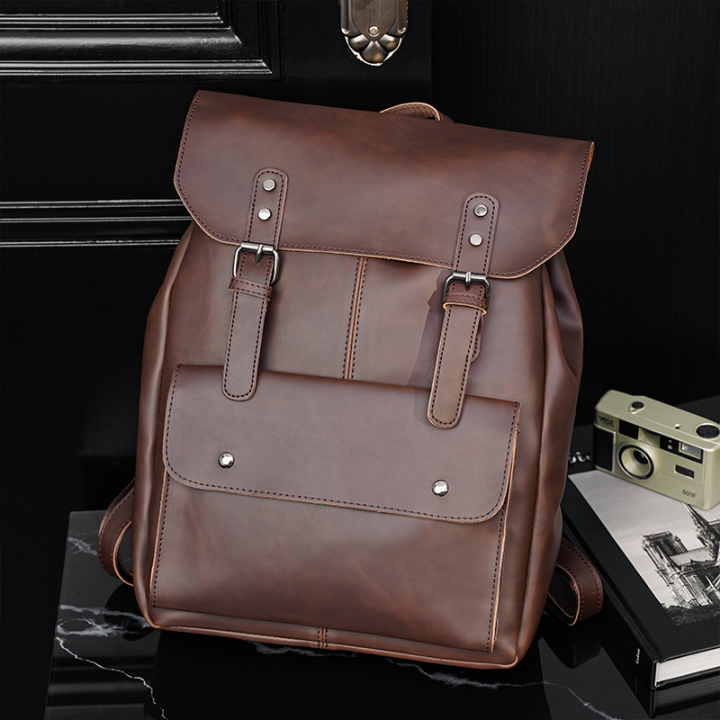 Leather Work Rucksack Mens - حقيبة ظهر جلدية رجالية عتيقة، حقيبة