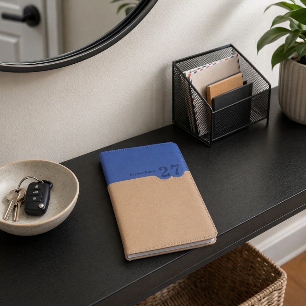 Leather Work Diary Covers - مخطط عمل مكتبي 2027، دفتر تخطيط