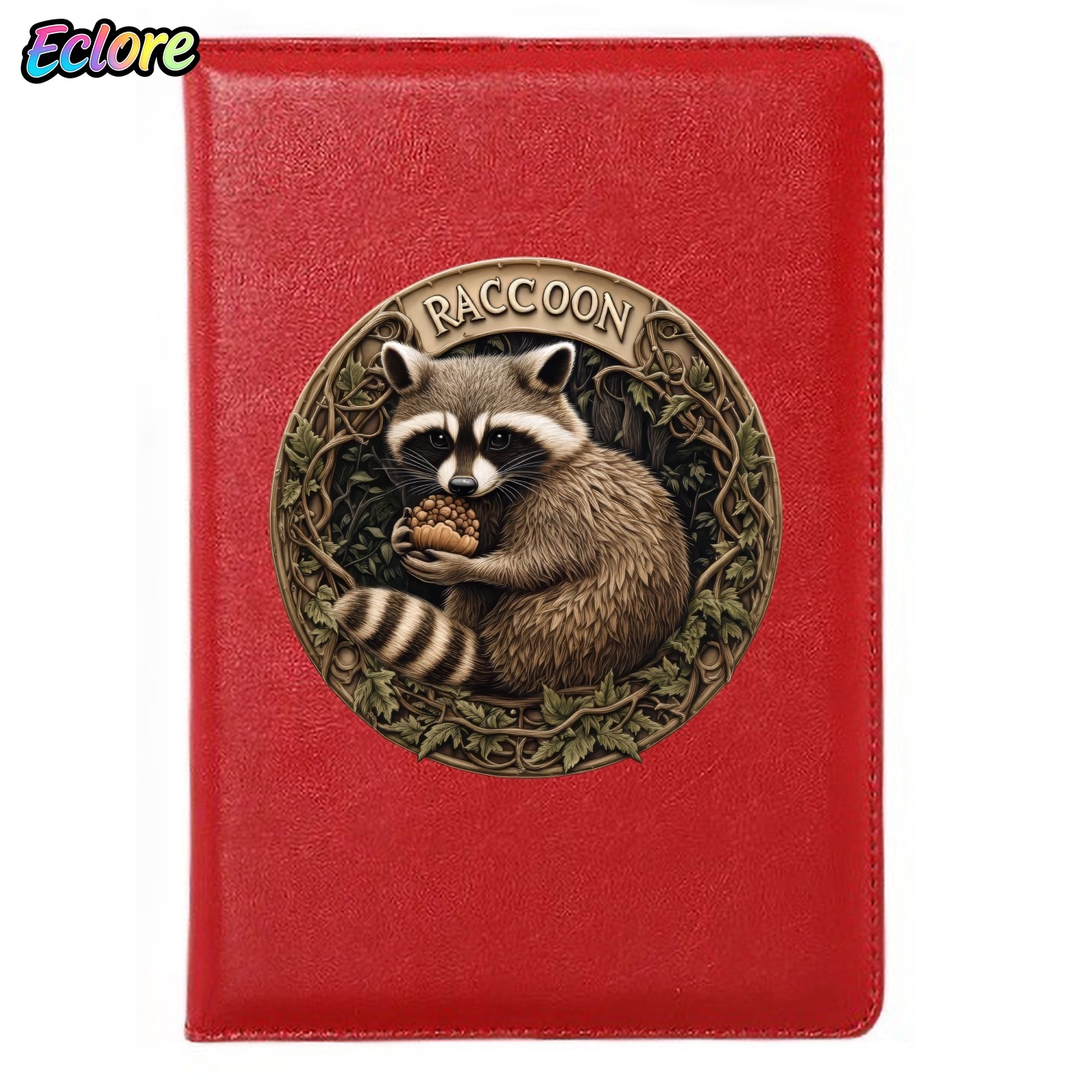 Leather Work Diary Covers - دفتر يوميات جلدي عتيق بتصميم راكون،
