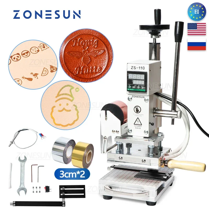 ZONESUN ZS110 الساخن احباط ختم - مراجعة Leatherwork Hand Press وسعره